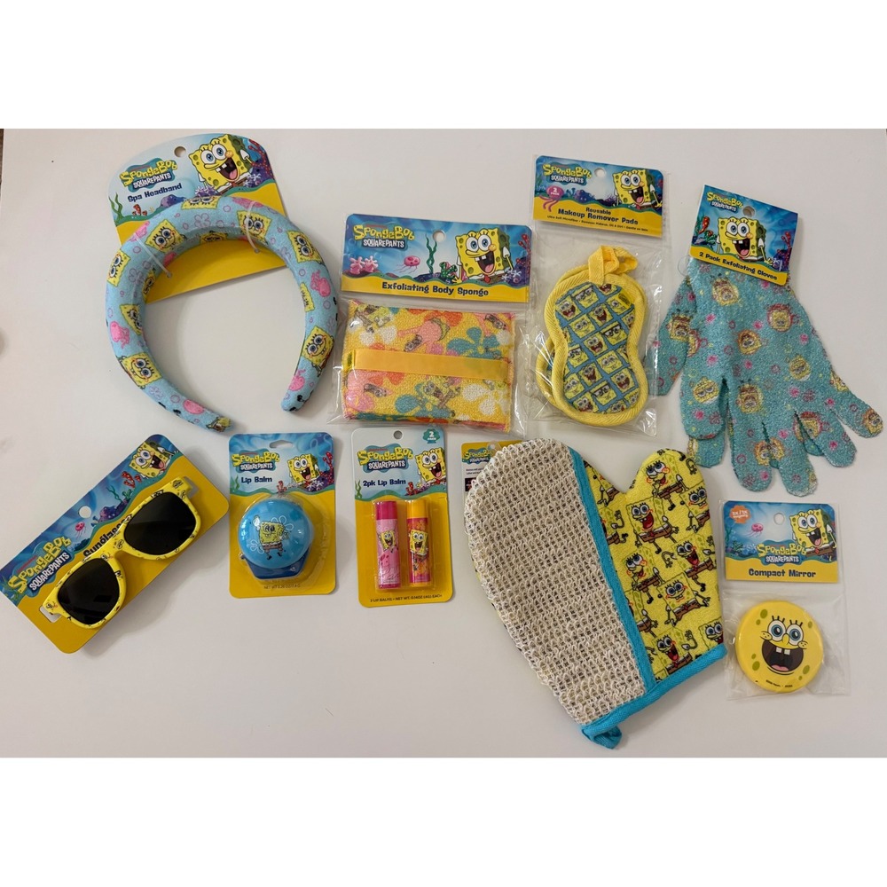 SpongeBob SquarePants Accessory Bundle Spa Headband Sunglasses Lip Balm Bath Set